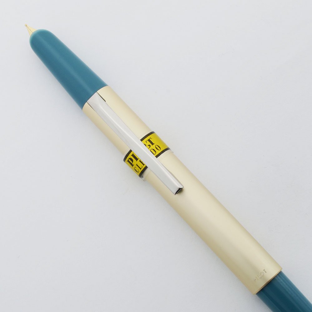 Pilot Capless Fountain Pen (1966) - Aluminum & Aqua Plastic